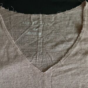 Aeropostale Light Brown V-Neck Tee